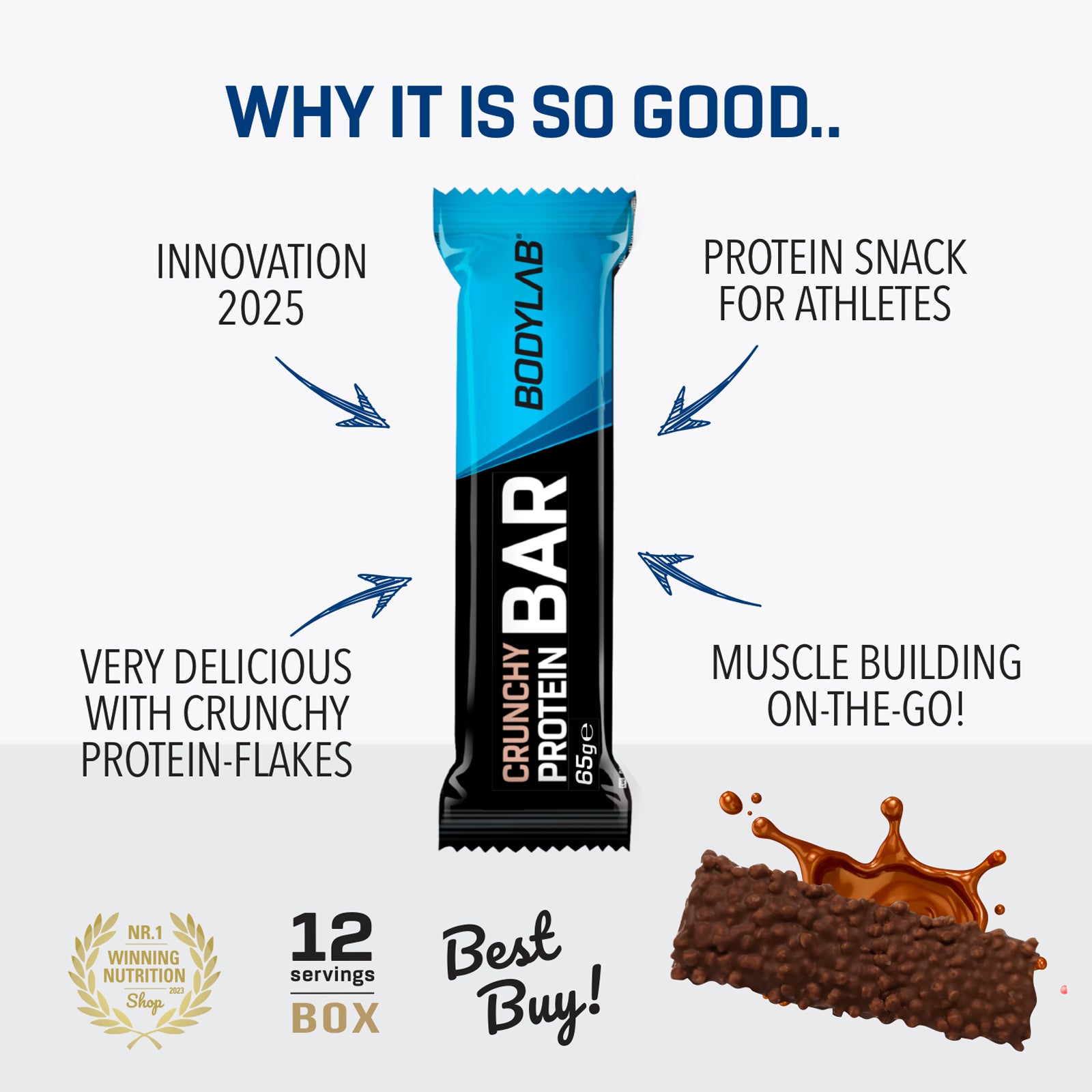 2 x Crunchy Protein Bar Deluxe (je 12x65g)